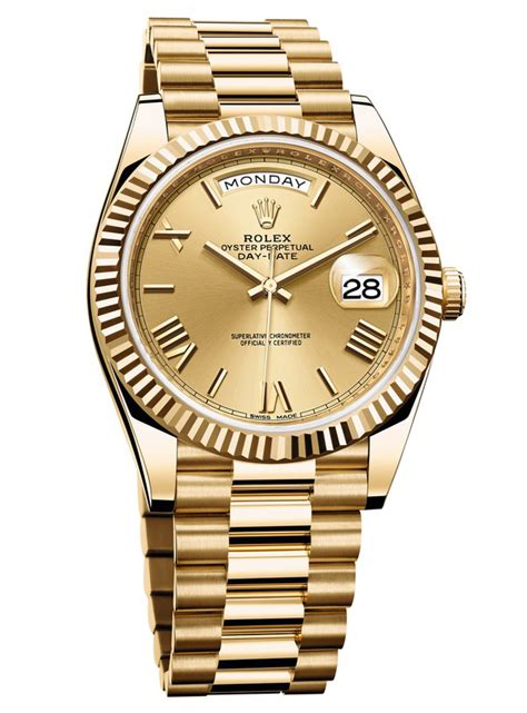 rolex day date 40 yellow gold 2014|rolex day date chart.